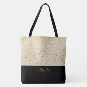Étoiles d'or beiges et petites de sac fourre-tout
