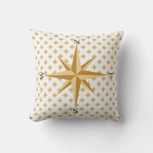 Étoiles d'or nautique avec Coussin de direction de