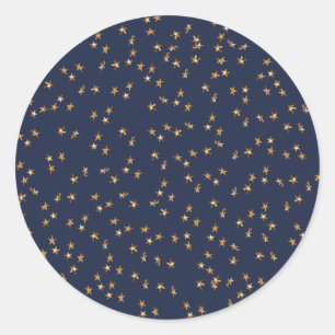 Étoiles d'or Sticker Classic Bleu Midnight