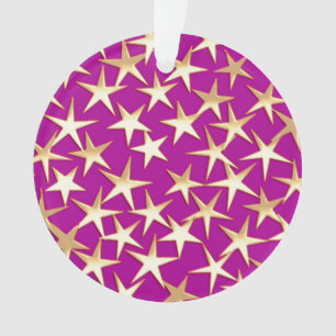 étoiles d'or sur améthyste violet