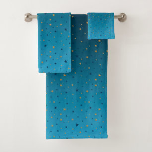 étoiles d'or sur le bleu.