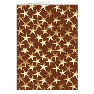 Étoiles dorées sur fond brun chocolat