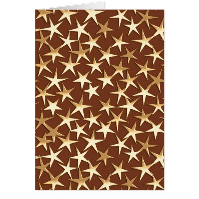 Étoiles dorées sur fond brun chocolat (Devant)