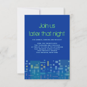 ÉTOILES EN CHUTE & Carte Bat mitzvah CARRÉ Bar Par