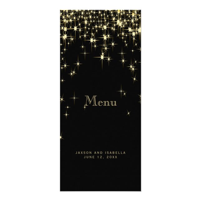 Étoiles en or et noir - Menu (Devant)
