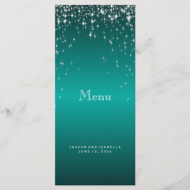 Étoiles en Turquoise - Menu (Devant)