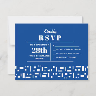 Étoiles et Carré Barre Bat mitzvah Invitation RSVP