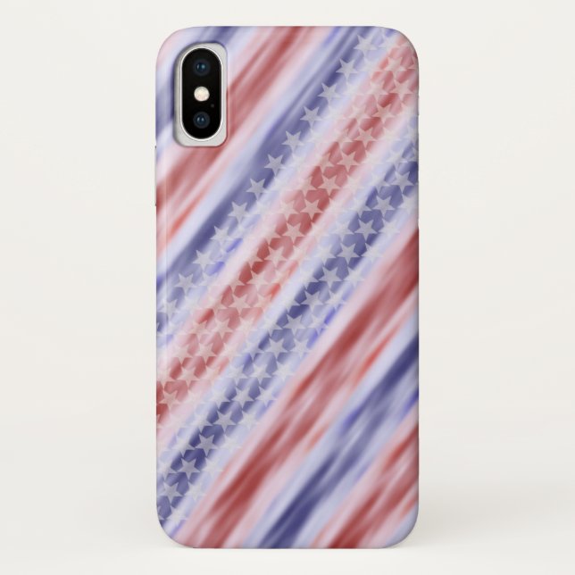 Étoiles et coque iphone de graphique de rayures (Dos)