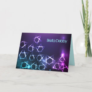 ETOILES et LUMIÈRES Barre Bat mitzvah Carte de rem