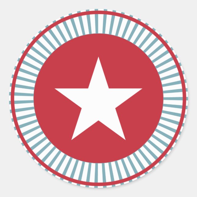 Étoiles et rayures Balayage 4 juillet Stickers (Devant)