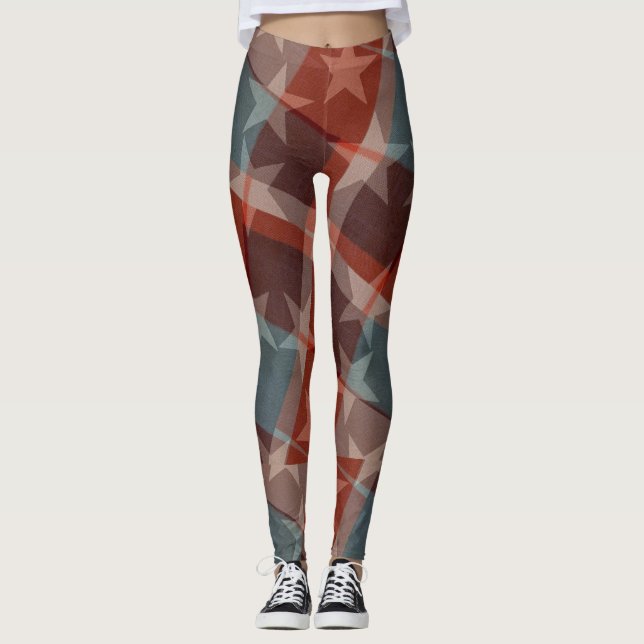 Étoiles et rayures Leggings femmes (Devant)