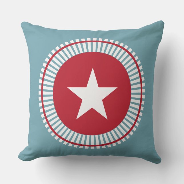Étoiles et rayures Patriotique 4 juillet Coussin (Recto)