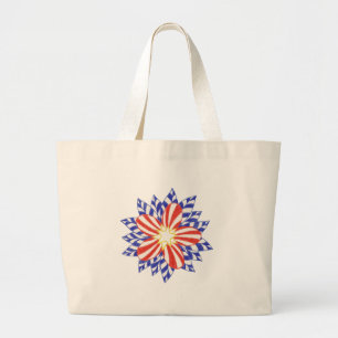 Étoiles et rayures Sacs fourre-tout de fleurs patr