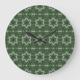 étoiles géométriques à six côtés sur horloge