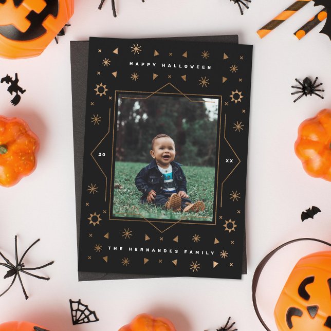 Étoiles géométriques Carte photo de Halloween mode (Créateur téléchargé)