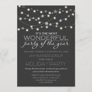 Étoiles + Lumières Fêtes d'entreprise Invitations