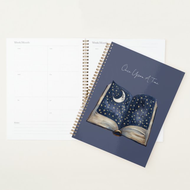Étoiles Lune Livre Il était une fois (Devant avec enveloppe)