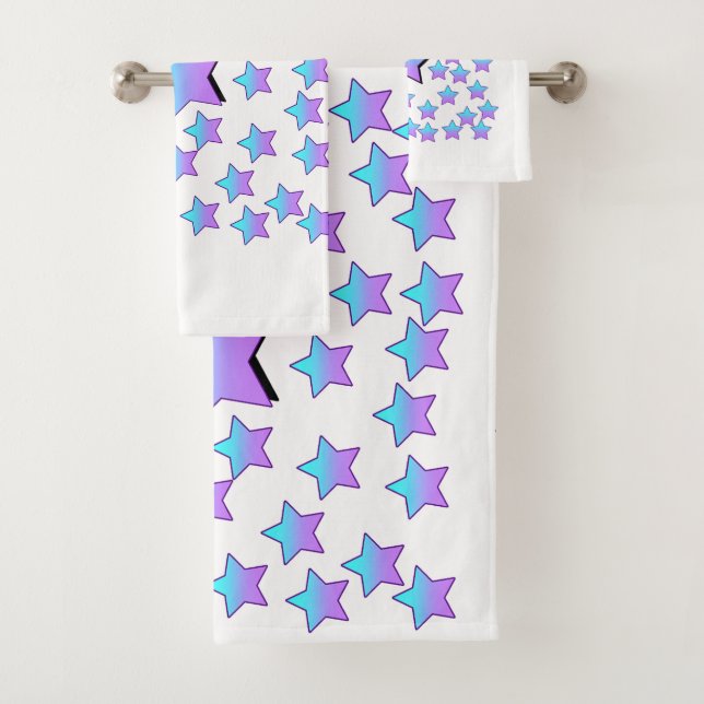 Étoiles Mélangées Violet + Bleu (En situation)