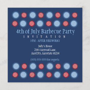 Étoiles mielleuses 4 juillet Invitations du parti