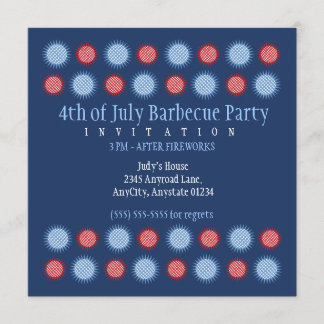 Étoiles mielleuses 4 juillet Invitations du parti