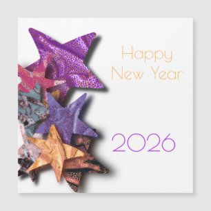 Étoiles multicolores scintillantes - bonne année 2