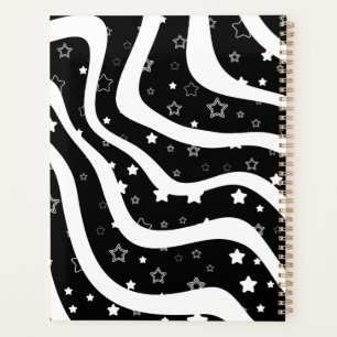 Étoiles noires et blanches sur des lignes 