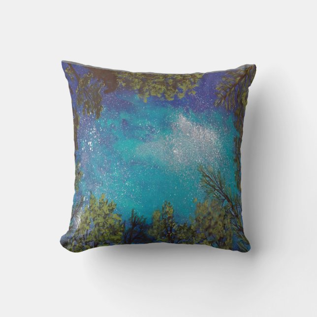 Étoiles par les arbres - coussin (Recto)