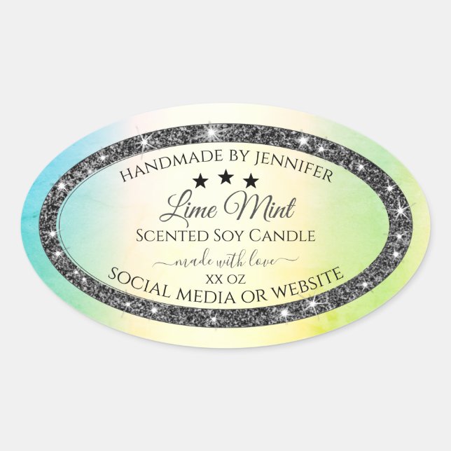 Etoiles Parties scintillant argent Étiquettes prod (Devant)