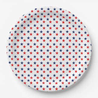 Étoiles Patriotiques Assiettes en Papier du 14 Jui
