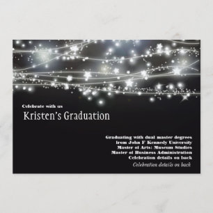 Étoiles pétillantes Graduation Invitation Invitati
