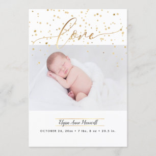Étoiles rayées, Faire-part de naissance+Merci