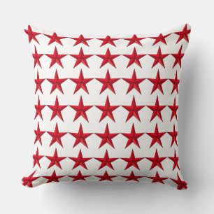 Étoiles rouges patriotiques sur Coussin d'ascensio