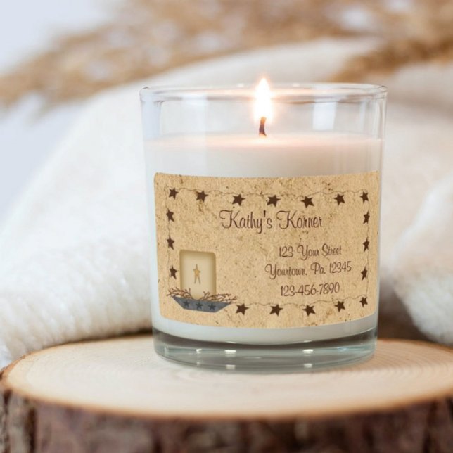 Étoiles rouillées et Étiquette de bougies (Créateur téléchargé)