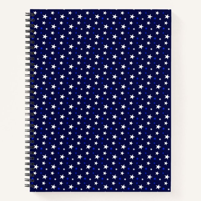 Étoiles sur cahier bleu marine (Devant)