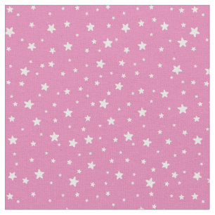 Étoiles sur le tissu rose