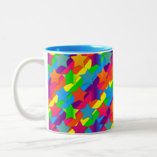 Étoiles sur les bandes-deux tones de café Mug
