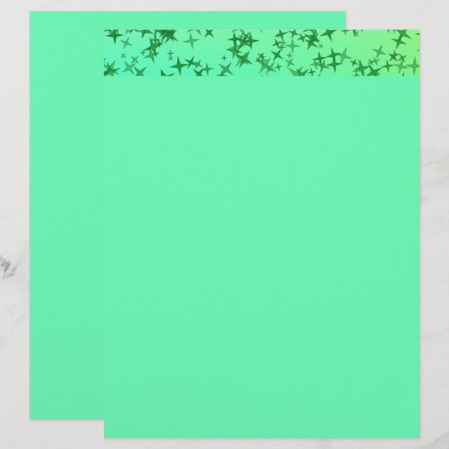 Étoiles vertes solides (Devant / Derrière)