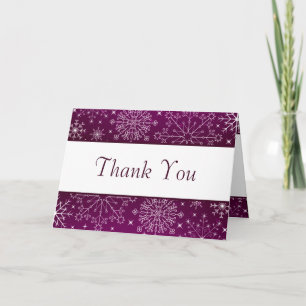 Étoiles violettes Cartes de remerciements pliées/S