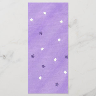 Étoiles violettes et blanches, Cartes de menu pers