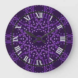 Étoiles violettes Galaxy Horloge murale