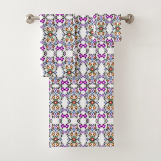 Étonnant look de dentelle de fleurs rose (En situation)