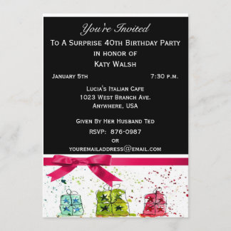 Étonnez la quarantième invitation de fête