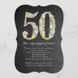 Étonnez le cinquantième invitation de fête