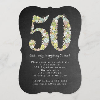 Étonnez le cinquantième invitation de fête