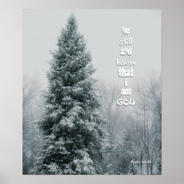 Être encore et connaître grand pin Poster chrétien (Devant)