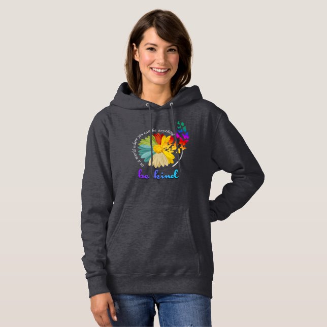 Être gentil | Femmes Sweat - shirts à capuche (Devant entier)
