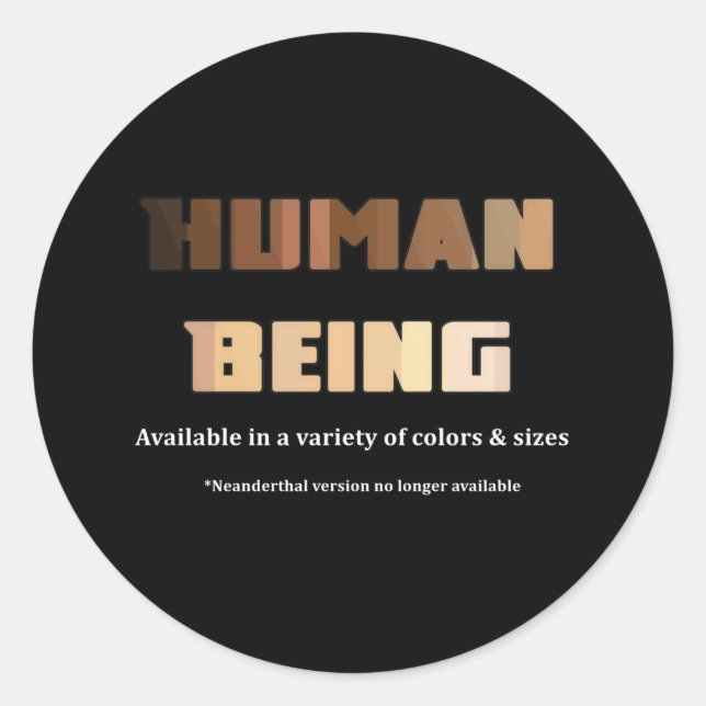 Être humain Sticker rond classique (Devant)