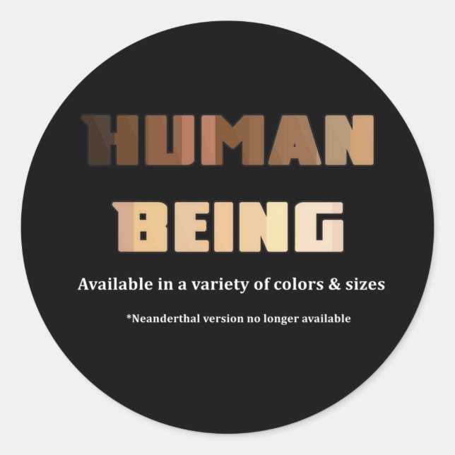 Être humain Sticker rond classique (Devant)