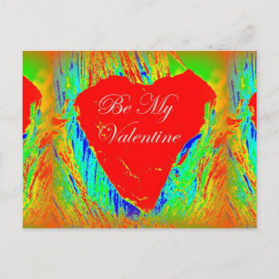 être ma carte postale de coeur rouge valentine