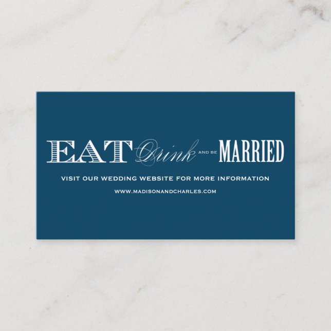 & ÊTRE MARIÉ | CARTES DE SITE WEB DE MARIAGE (Devant)